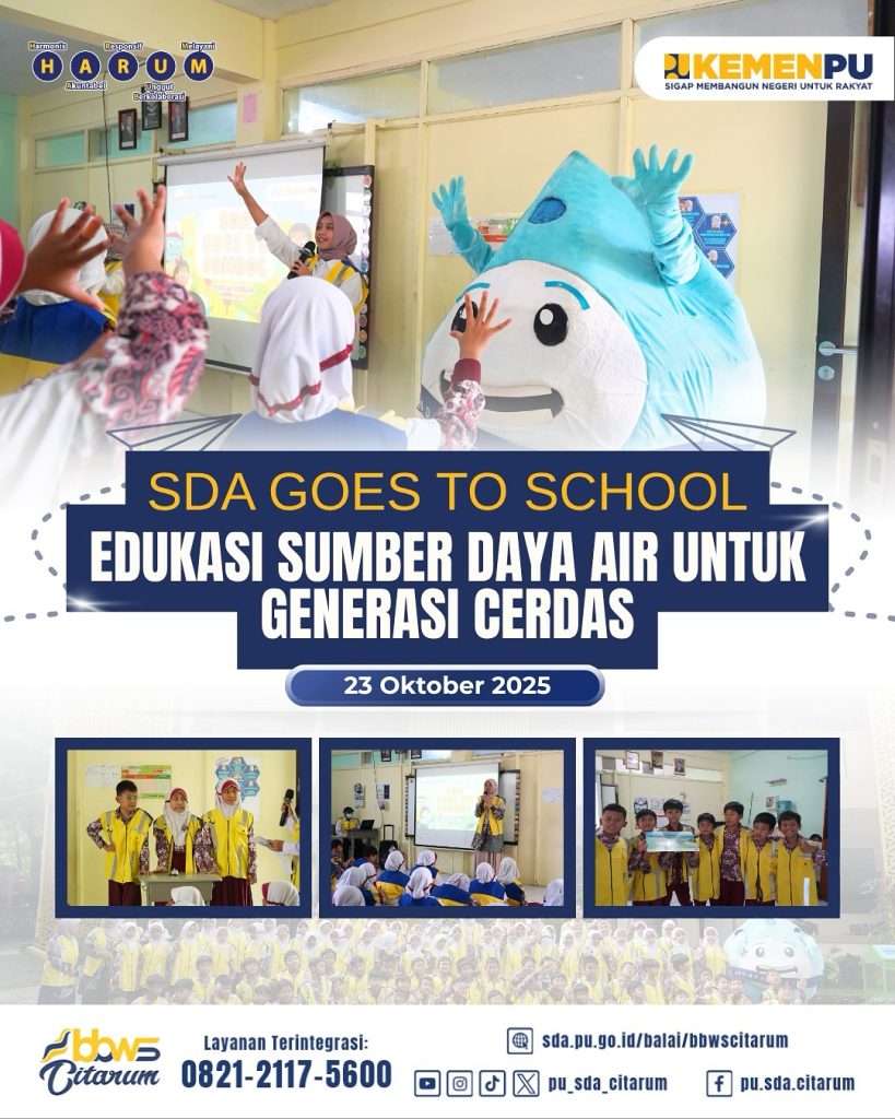 Halo, #SobatCitarum! 👋Hari ini, BBWS Citarum telah melaksanakan kegiatan SDA Goes to School di