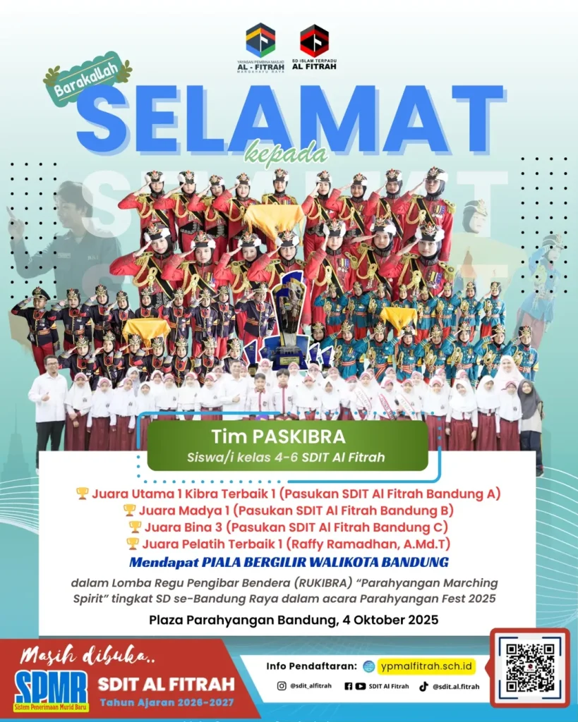 🎉 Selamat & Barokallah! 🎉 Kami ucapkan selamat kepada para siswa SDIT Al Fitrah yang telah me