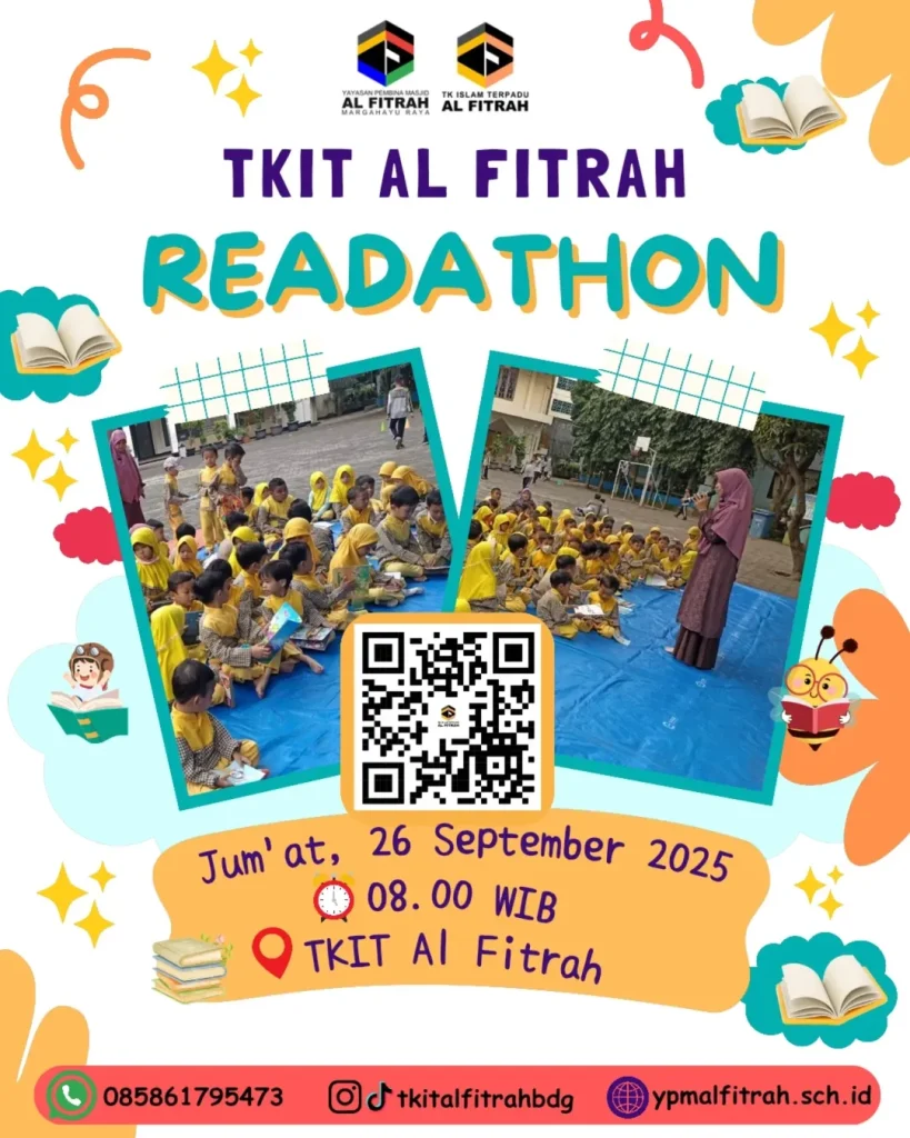 📚READATHON📚MasyaAllah anak-anak TKIT Al Fitrah seruu banget mengikuti kegiatan Readathon 🤩.